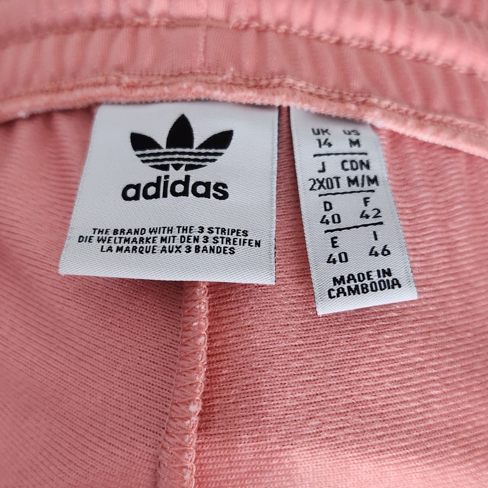 adidas Pink and White Snap-Front Track Pants - Picture 11 of 12